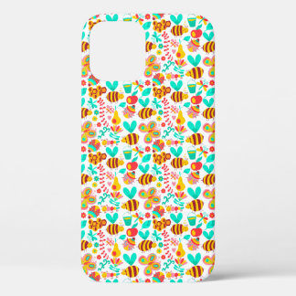 Funda Para iPhone 12 Pro Patrones de insectos coloridos lindos