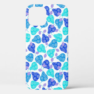 Funda Para iPhone 12 Patrones de pera azul acuática lindos