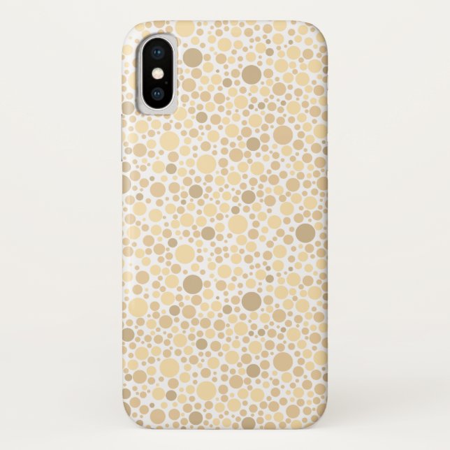 Funda De Case-Mate Para iPhone patrones de puntos de polka orgánicos (Reverso)