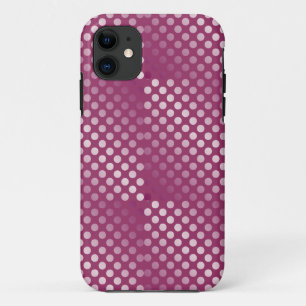 Funda Para iPhone 11 Patrones de puntos de polka rosa brillante