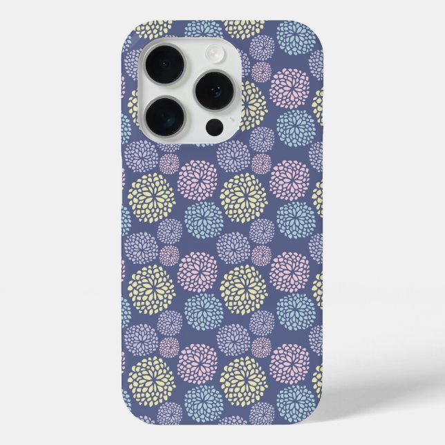 Funda De Case-Mate Para iPhone Patrones de puntos pastel amarillo púrpura rosa (Reverso )