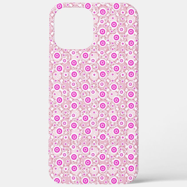 Funda De Case-Mate Para iPhone Patrones de puntos rosados abstractos (Reverso )