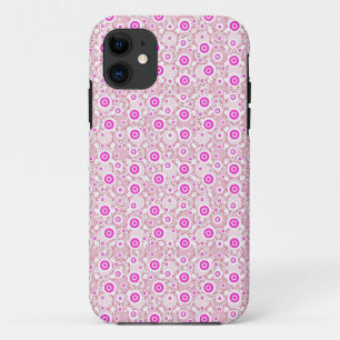 Funda Para iPhone 11 Patrones de puntos rosados abstractos
