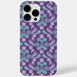 FUNDA PARA iPhone 14 PRO MAX DE Case-Mate PATRONES DE PURPLE Y AQUA PAISLEY