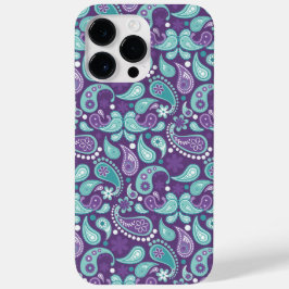 FUNDA PARA iPhone 14 PRO MAX DE Case-Mate PATRONES DE PURPLE Y AQUA PAISLEY