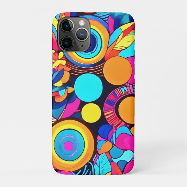 Funda De Case-Mate Para iPhone Patrones de resumen geométrico vibrante (Reverso)