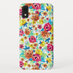 Funda Para iPhone XR Patrones de rosas vintage coloridos lindos