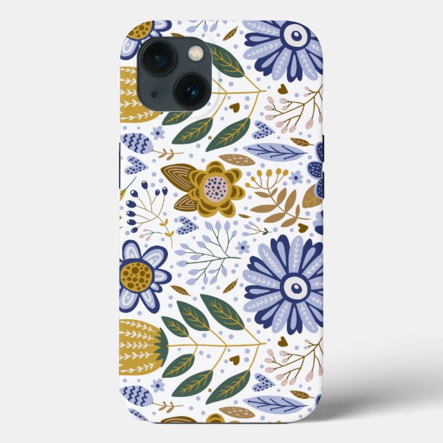 Funda De Case-Mate Para iPhone Patrones florales  (Reverso )