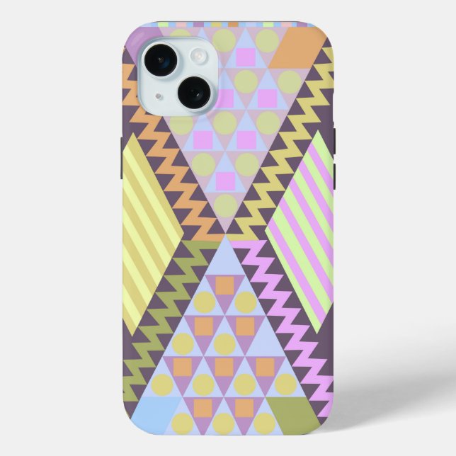 Funda De Case-Mate Para iPhone Patrones geométricos de corte (Reverso )