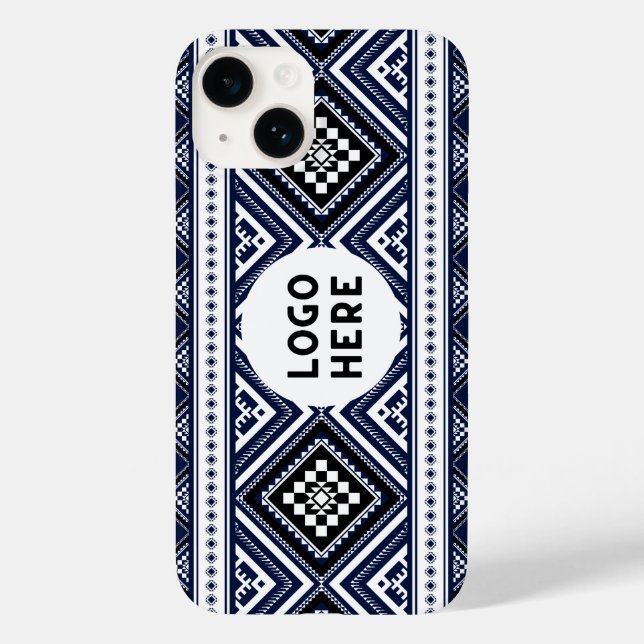 Funda De Case-Mate Para iPhone Patrones geométricos étnicos abstractos de negro c (Reverso )