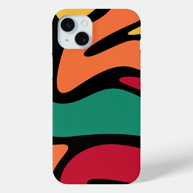 Funda De Case-Mate Para iPhone Patrones Modernos Retro (Reverso )
