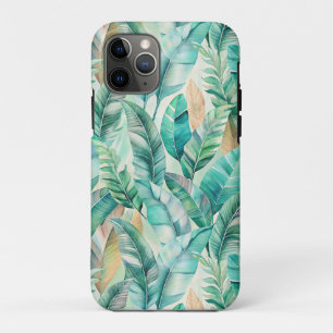 Funda Para iPhone 11 Pro Pattern Boho Banana Leaves