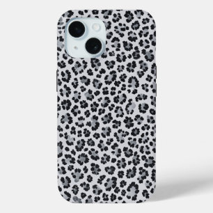 Funda Para iPhone 15 Pattern Gray Leopard Print