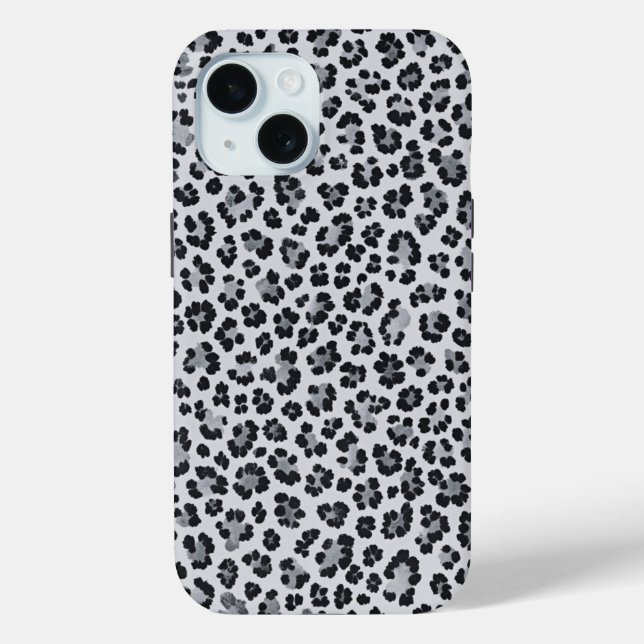 Funda De Case-Mate Para iPhone Pattern Gray Leopard Print (Reverso )