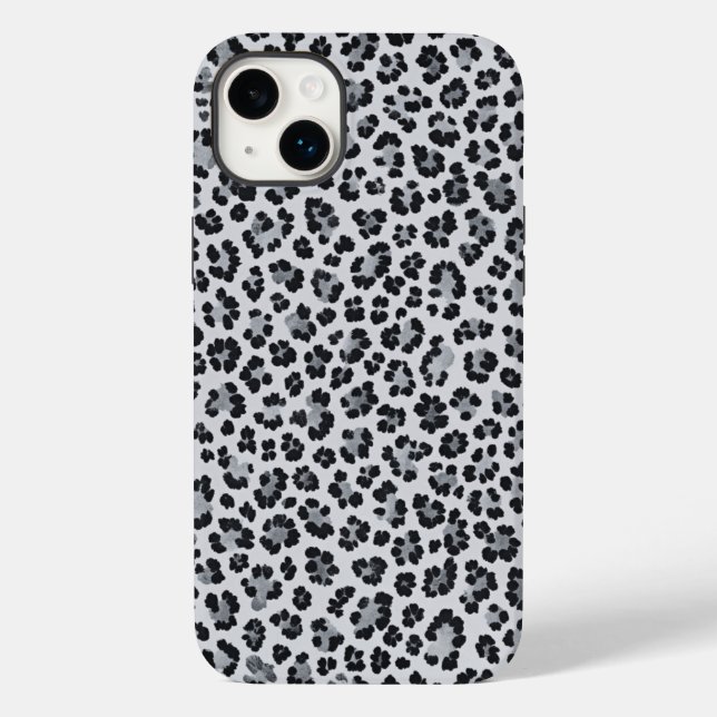 Funda De Case-Mate Para iPhone Pattern Leopard Print Gray (Reverso )