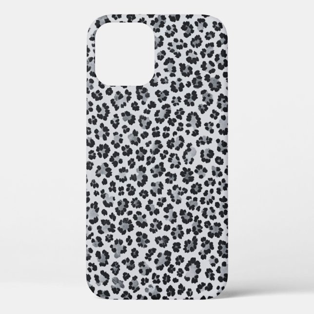 Funda De Case-Mate Para iPhone Pattern Leopard Print Gray (Reverso )