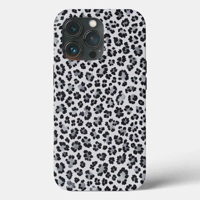 Funda De Case-Mate Para iPhone Pattern Leopard Print Gray (Reverso )