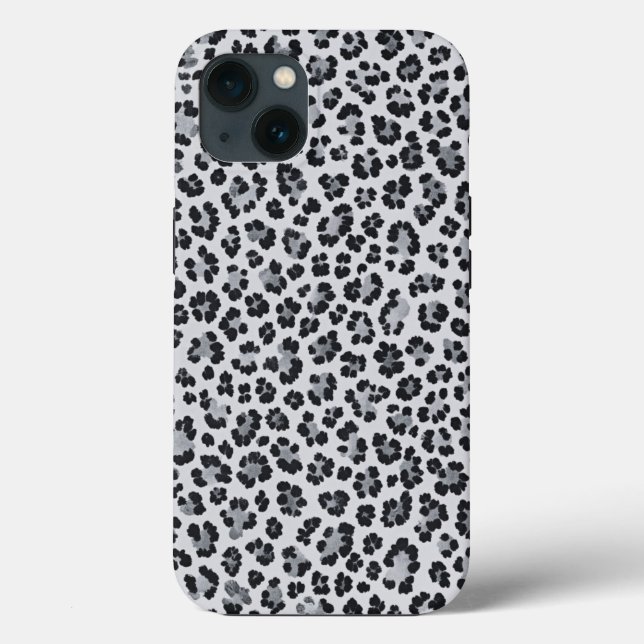 Funda De Case-Mate Para iPhone Pattern Leopard Print Gray (Reverso )