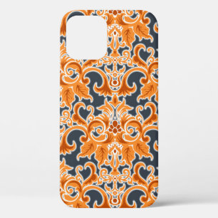 Funda Para iPhone 12 Patternab de fondo transparente amarillo con ornam