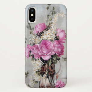 Funda Para iPhone X Paul De Longpre Roses rosados en grano