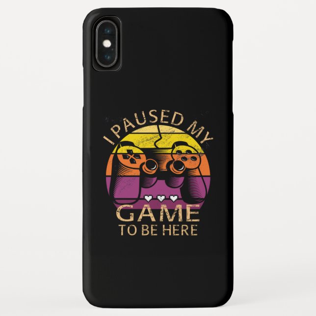 Funda De Case-Mate Para iPhone Pausé mi juego para estar aquí (Reverso)