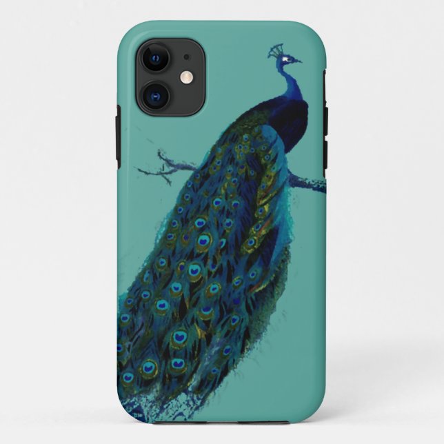 Funda De Case-Mate Para iPhone Pavo real (Reverso)