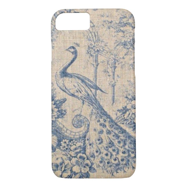 Funda De Case-Mate Para iPhone Pavo real antiguo Toile (Reverso)