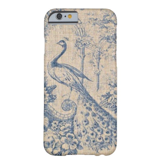 Funda De Case-Mate Para iPhone Pavo real antiguo Toile (Reverso)