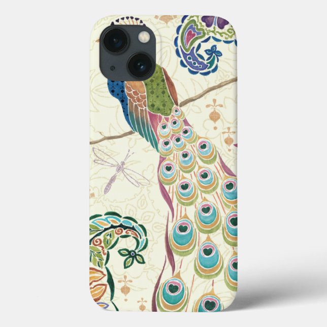 Funda De Case-Mate Para iPhone Pavo real azul majestuoso (Reverso)