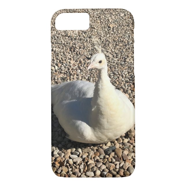 Funda De Case-Mate Para iPhone Pavo Real Blanco, Idaho (Reverso)