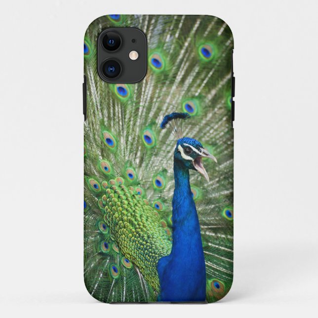Funda De Case-Mate Para iPhone Pavo real de griterío (Reverso)
