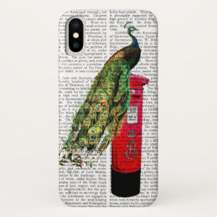Funda Para iPhone X Pavo real en buzón