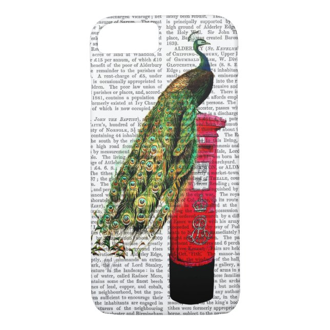 Funda De Case-Mate Para iPhone Pavo real en buzón (Reverso)