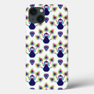 Funda Para iPhone 13 pavo real exótico retro de la India