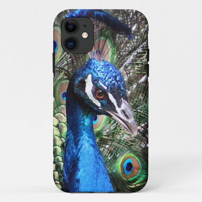 Funda De Case-Mate Para iPhone Pavo real glamoroso (Reverso)