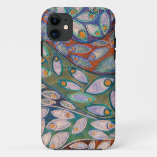 Funda Para iPhone 11 Pavos reales del agua (pintura)