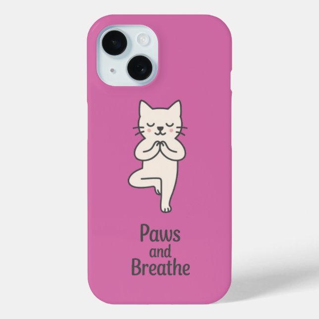 Funda De Case-Mate Para iPhone Paws and Breathe (Reverso )