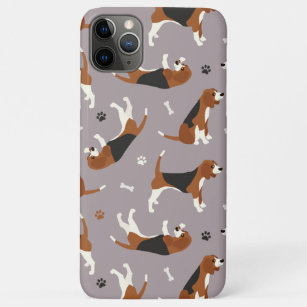Funda Para iPhone 11 Pro Max Paws Beagles y beones Gris Funda-Mate iPhone 