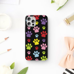 Funda Para iPhone 11 Paws coloridos, Patrón de pata, Impresiones de pat