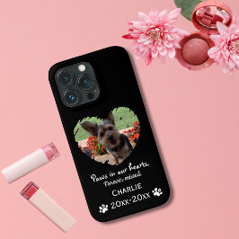 Funda Para iPhone 13 Pro Paws in our Hearts Photo Pet Memorial,Custom