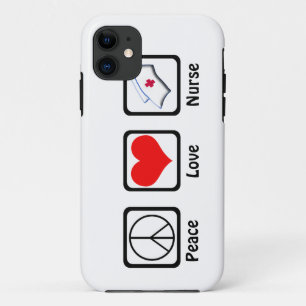 Funda Para iPhone 11 Paz, amor, Enfermera-Símbolos
