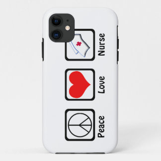 Funda Para iPhone 11 Paz, amor, Enfermera-Símbolos