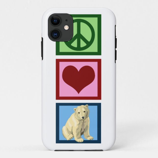 Funda De Case-Mate Para iPhone Paz Amor Osos Polares (Reverso)