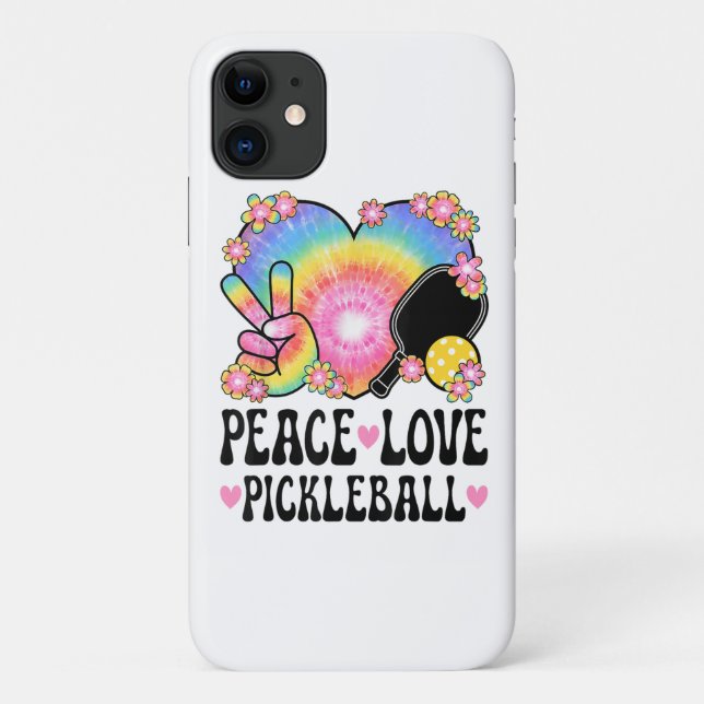Funda De Case-Mate Para iPhone Paz Amor Pickleball (Reverso)