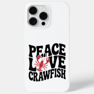 Funda Para iPhone 15 Pro Max Paz Amor y Cangrejo de Río Cajún 