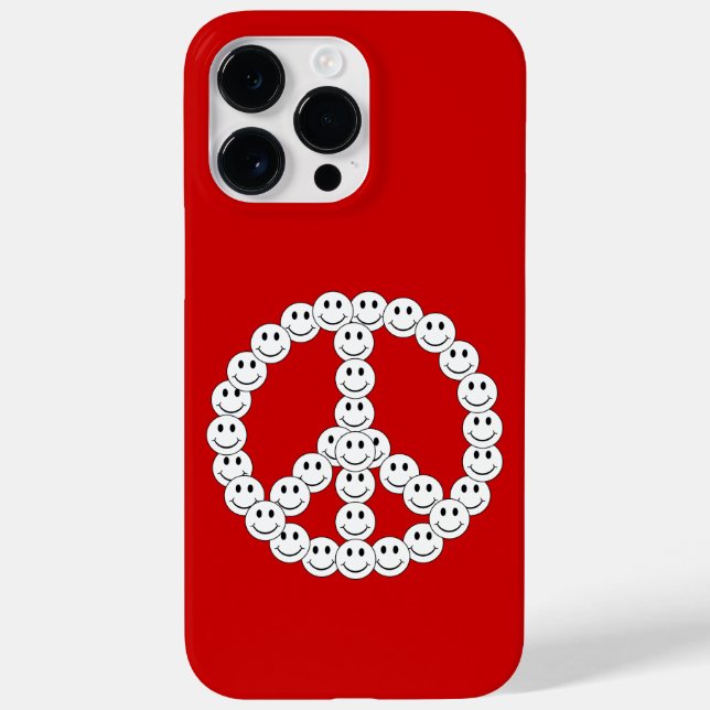 Funda De Case-Mate Para iPhone Paz de cara feliz (Reverso)