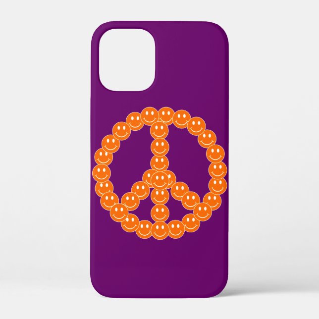 Funda De Case-Mate Para iPhone Paz de cara feliz (Reverso )