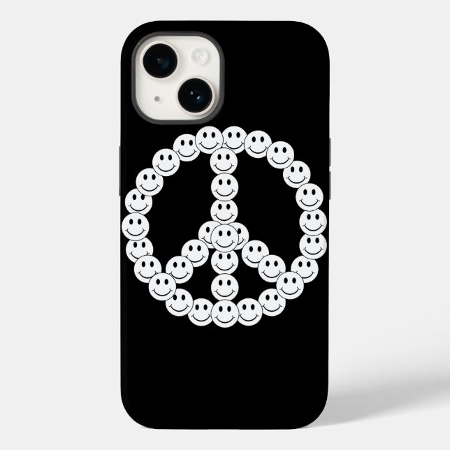 Funda De Case-Mate Para iPhone Paz de cara feliz (Reverso )