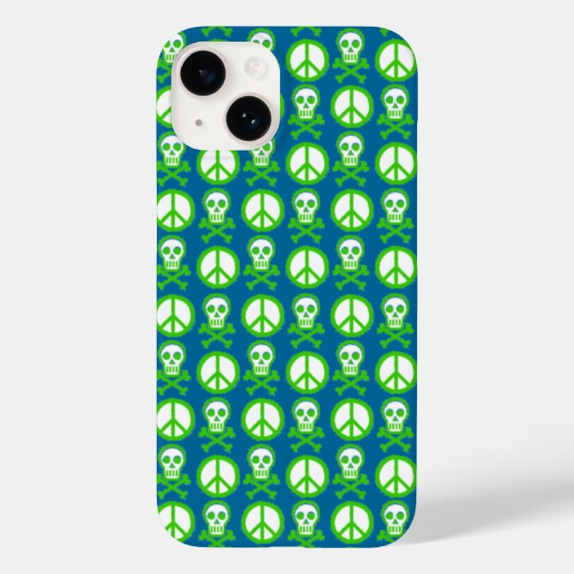 Funda De Case-Mate Para iPhone Paz de cráneo (Reverso )