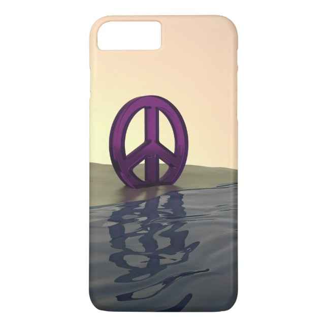 Funda De Case-Mate Para iPhone Paz en una playa (Reverso)